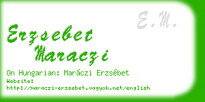 erzsebet maraczi business card